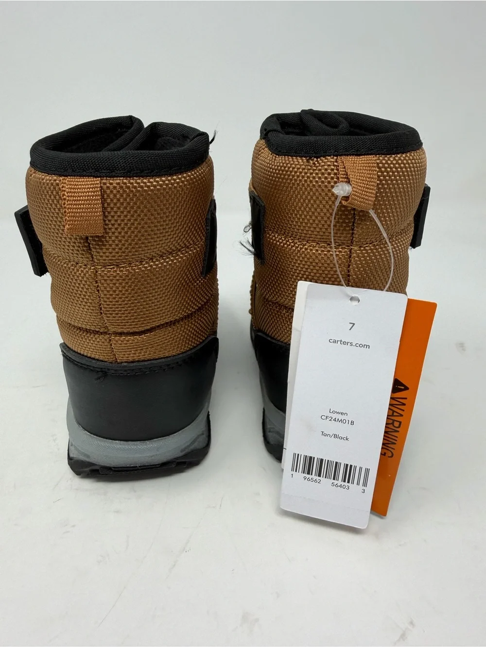 Carter's Toddler Light Up Brown and Black Toddler Winter Snow Boots